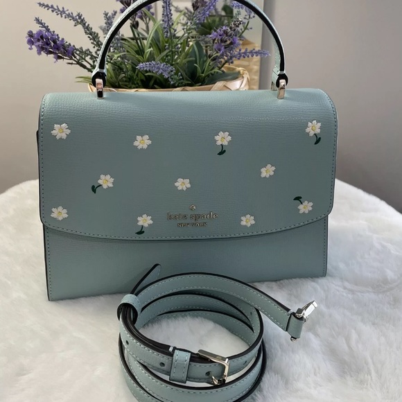 NWT Kate Spade Embroidered Lea Top Handle Satchel Crossbody Aphrodite $379 Darcy - Picture 3 of 10